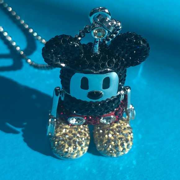 Swarovski RARE Robot Mickey Necklace - Picture 4 of 10